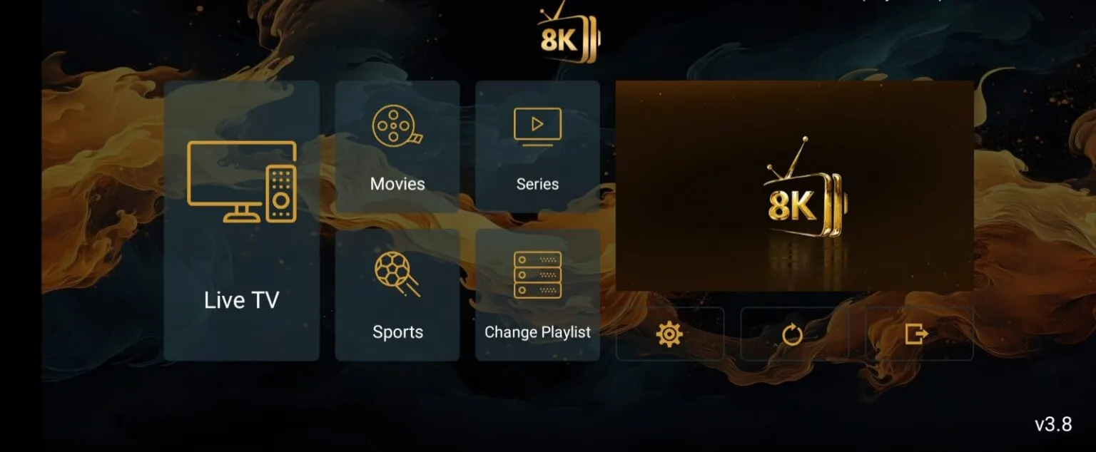 Strong8K IPTV Premium VIP Player Interface